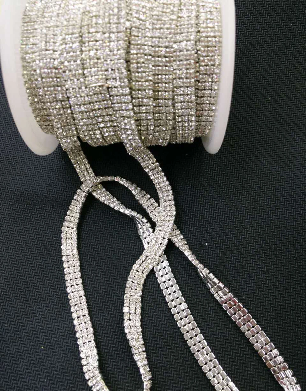 5 ярдов сделай сам 3 ряда хорошего качества искусственные кристаллы AB цветные