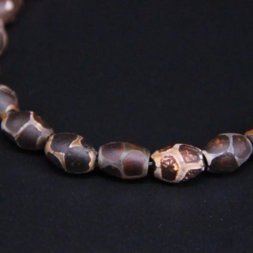 3 нити/партия Молитва мала коричневый Тибетский Агаты старый дзи драгоценные