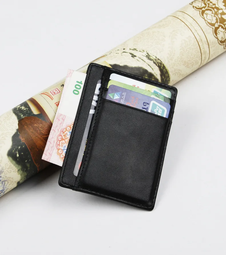 Кошелек из натуральной кожи с блокировкой Rfid для кредитных карт, защита Карт Rfid, минималистичный модный мужской держатель именных карт