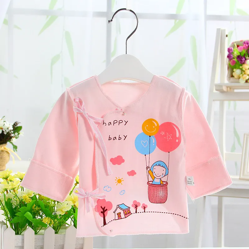 Одежда для малышей 2016 г. Всесезонная футболка новорожденного однотонная с