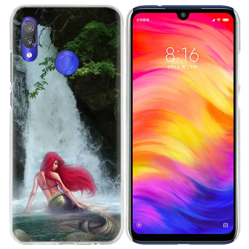 Маленький чехол с русалкой для Xiao mi Red mi Go Note 7 6 6A Pro S2 5 5A 4X mi A1 A2 9 mi x 3 5G 8 lite Play F1 жесткий чехол для телефона из ПК