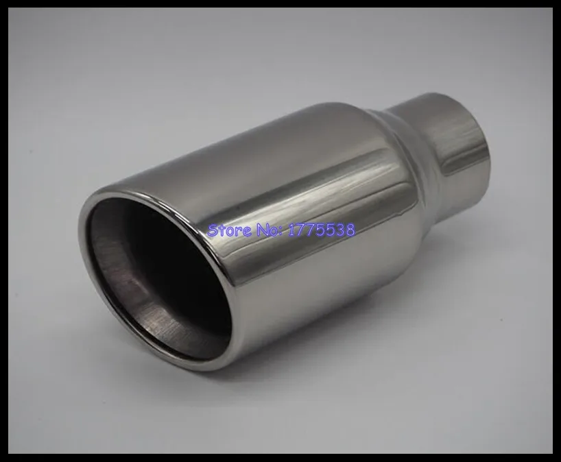Stainless Steel Inlet 51mm(2&quot) Outlet 76mm(3&quot) Modified Racing Car Exhaust Muffler Tip End Pipe Tailpipe Double-Layer | Автомобили