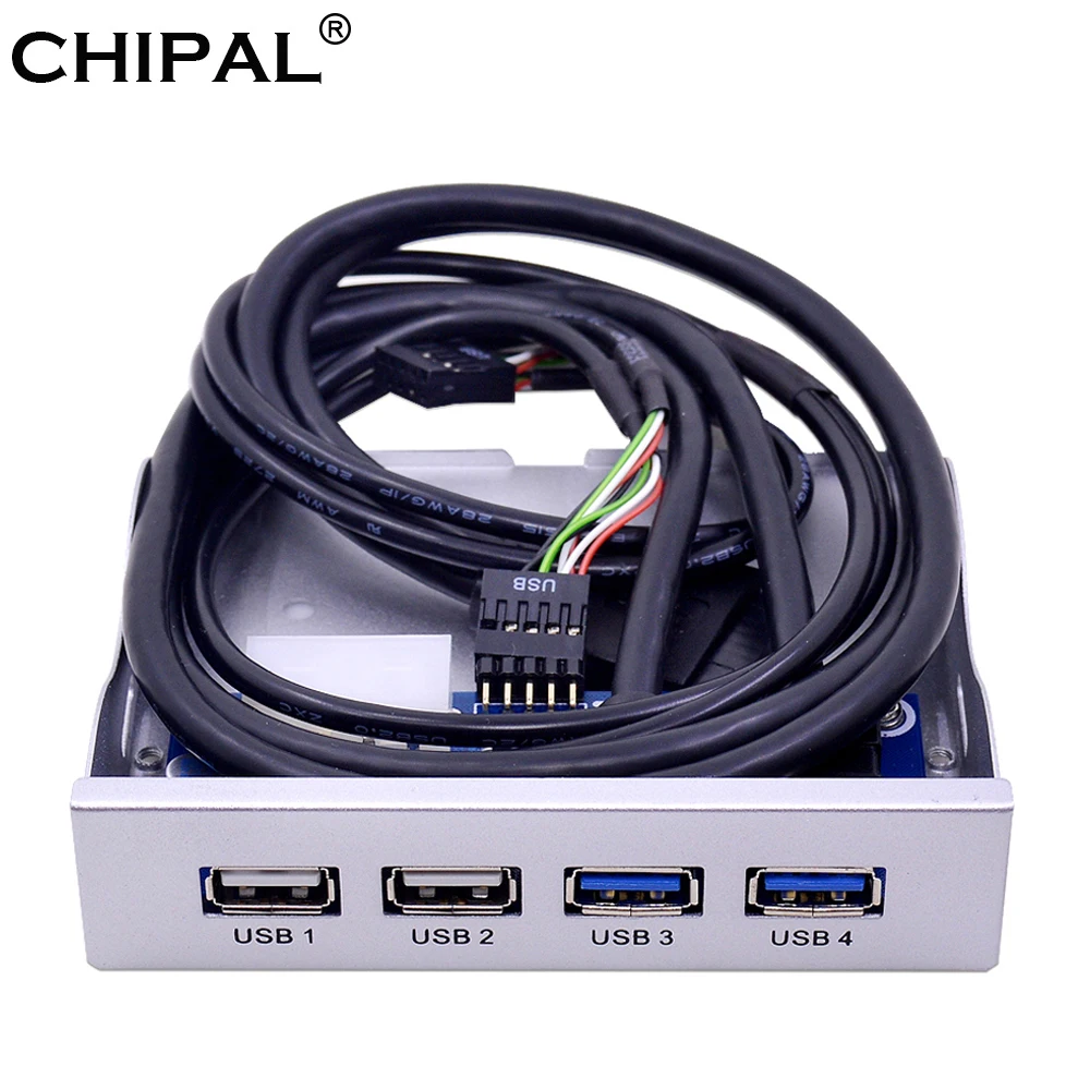 CHIPAL 5 Гбит/с 4 порта USB 3 0 Передняя панель 2 концентратор 20 контактов разделитель