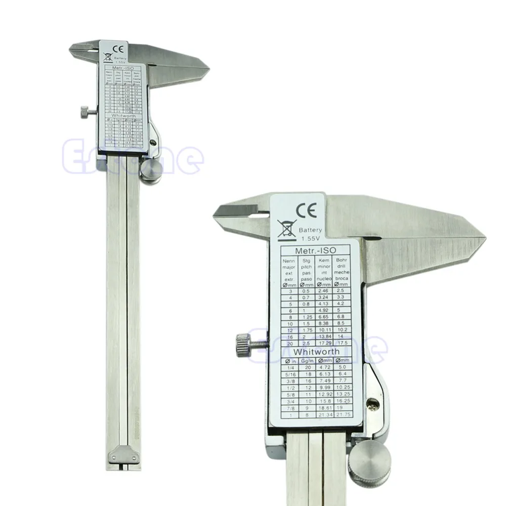 Электронный цифровой штангенциркуль из нержавеющей стали микрометр Guage LCD 6 &quot150