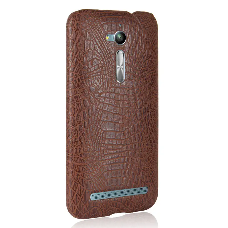 Zenfone Go ZB500KG чехол Роскошный PU кожаный твердый пластиковый на заднюю панель для