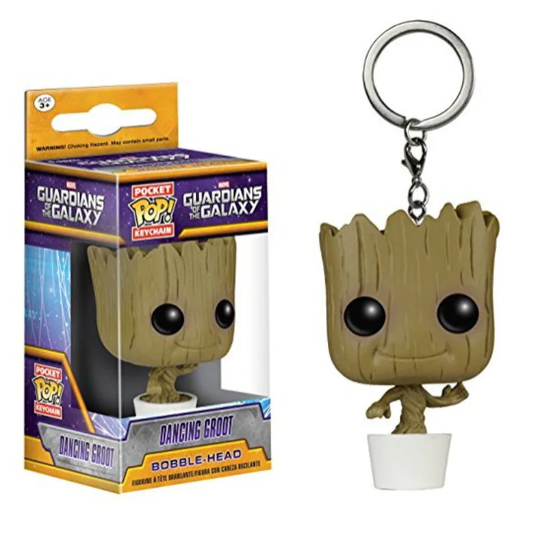 Многоцветный Funko pop Marvel Мстители США капитан Лига Справедливости dragon ball Z Grootted Вегета брелок фигурки игрушки рождественские подарки - Цвет: Многоцветный