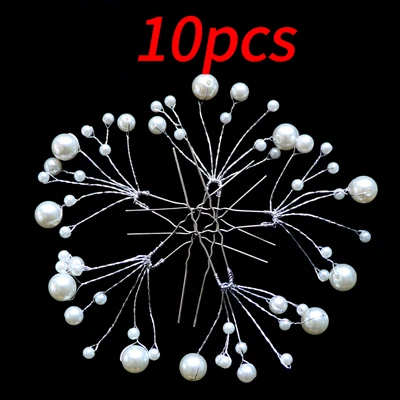 10pcs B 5 шт., имитирующие шпильки с жемчугом, свадебные заколки для волос, ювелирные аксессуары для волос, заколки для волос для девочек - Цвет: 10pcs B