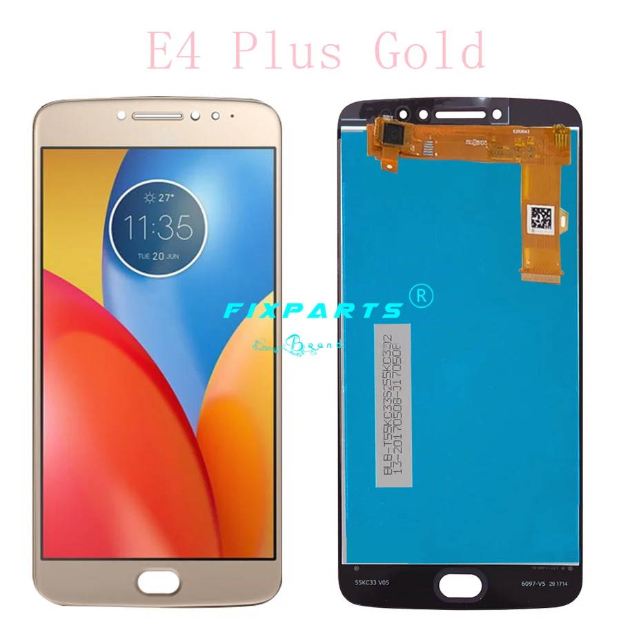 Для moto rola moto E4 Plus ЖК-дисплей сенсорный экран для мобильного телефона дигитайзер сборка запасные части для moto e4plus - Цвет: E4 Plus Golden