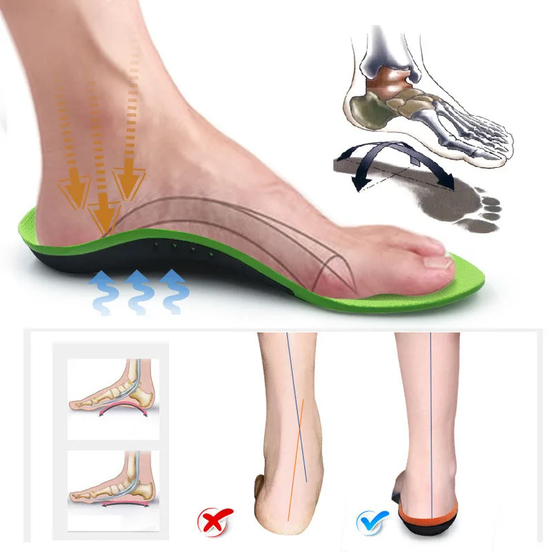 New Memory Foam Orthotics Arch Pain Relief Support Shoes Insoles Insert Pads Sports