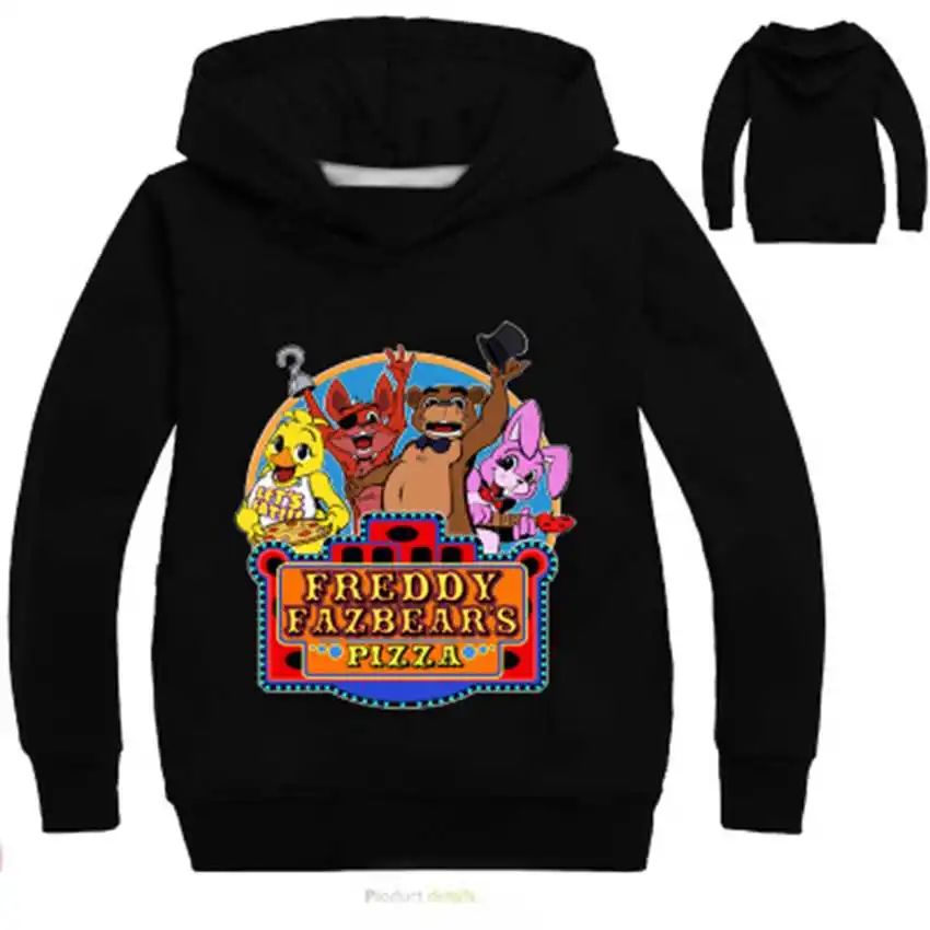 FNaF/детская одежда «пять ночей с Фредди» для детей 2-14 лет футболки из чистого хлопка толстовки с длинными рукавами для маленьких мальчиков и девочек детские толстовки - Цвет: color at picture