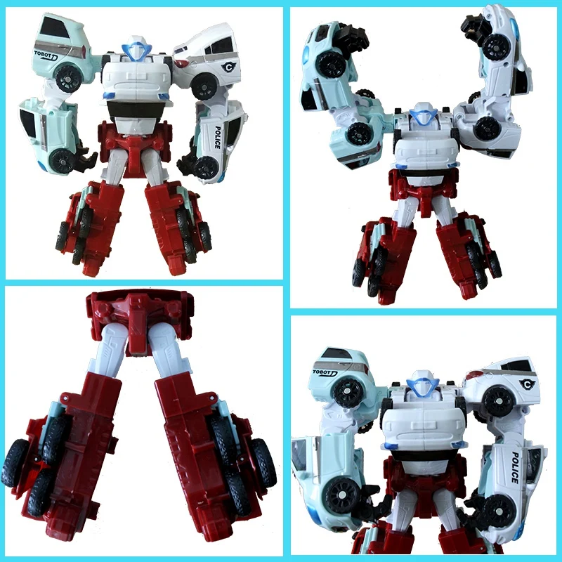 Tobot 4 в 1 робот-трансформер игрушки Аниме Tobot 4 машинки сливаются деформация большой белый робот в качестве подарка на день детей