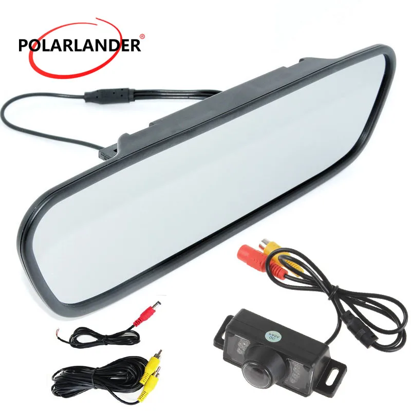 Auto TFT LCD Car Interior Mirror Monitor 170 Degree Night Vision Color Screen Rearview Camera Optional 5 Inch DC 12V Video Input |