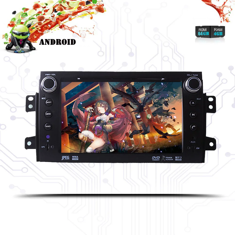 2Din Android 10.0RAM 4 ГБ Автомобильный DVD для SUZUKI SX4 Mp3 аудио НАВИГАЦИЯ GPS Suzuki стерео DSP 9 0 IPS