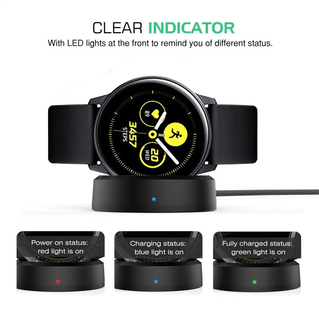 Портативное беспроводное быстрое зарядное устройство для Samsung Galaxy Watch Active