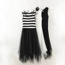 Mori Girl Полосатое модальное Сетчатое базовое летнее платье Robe Vestidos