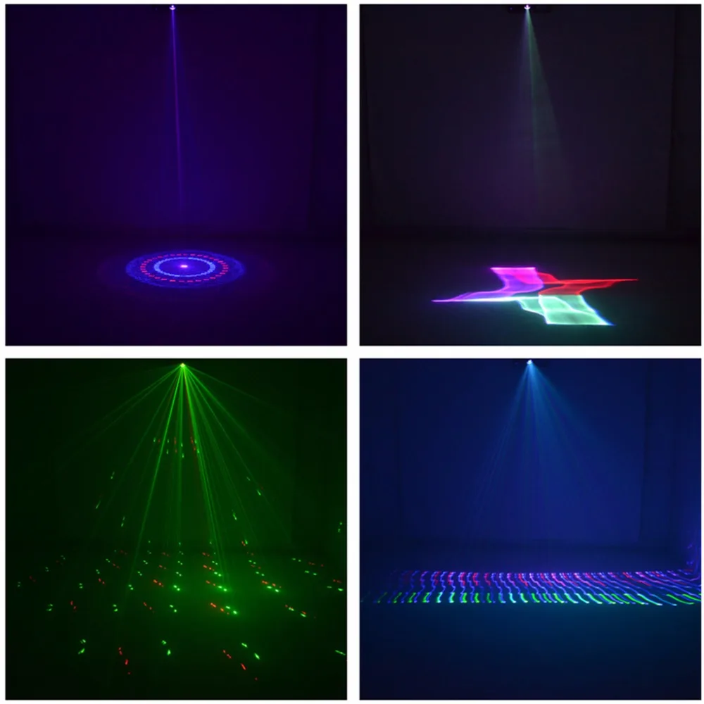 AUCD 3D Effect & Kaleidoscope Beam Scan RGB Colorful Laser Projector Lights PRO Disco Club DJ Party Show KTV Stage Lighting 504F| |