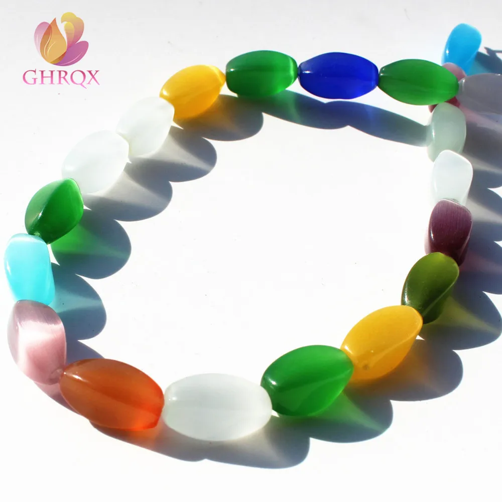 

10pcs 15*8mm Colorful Box opal beads DIY Beads DIY making Jewelry fittings braclet making OP o1