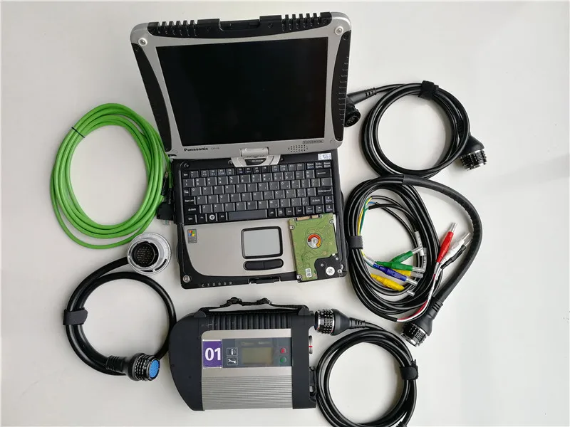 Super MB Star C4 SD Conenct с ноутбуком CF19 диагностический ПК с mb star c4 новейшая версия программного обеспечения V12. hdd готов к работе