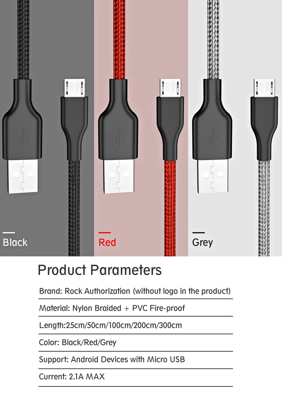 ROCK Micro USB кабель для синхронизации данных usb кабель для зарядки samsung huawei Xiaomi LG Andriod USB кабель для зарядного устройства 1 м 2 м шнур
