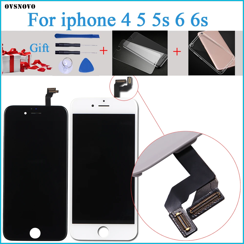 ЖК дисплей Ovsnovo AAA +++ для iPhone 5s 6 6s сенсорный экран с дигитайзером в сборе замена