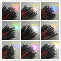 10pcs 5mm 24v straw hat led lamp light set pre wired 24v dc wired led red yellow blue green white orange purple pink warm white