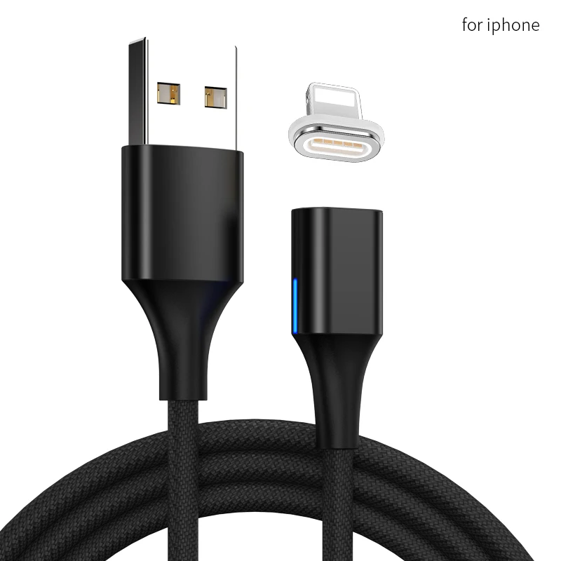 for iphone Магнитный кабель Tongyinhai для Iphone, Android, кабели для зарядки, MicroUSB type C, быстрая зарядка, зарядное устройство, 1 м, 1,5 Мбит, шнур для Xiaomi - Цвет: for iphone