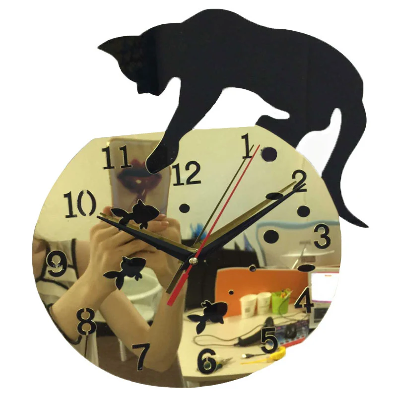Настенные часы из акрила объемные декоративные reloj de pared horloge murale кварцевые для