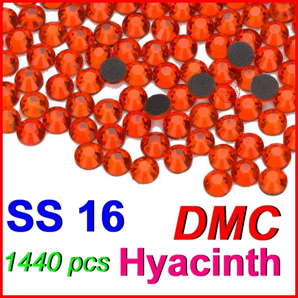 SS16 3 8 4 0 ММ 1440 Ярко Оранжевый Гиацинт DMC с горячей фиксацией стразы плоской задней