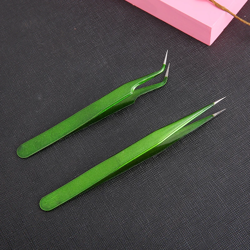 Прямые и изогнутые пинцеты щипцы для наращивания накладных ресниц нержавеющая