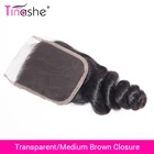 Волосы Tinashe бразильские, свободные, волнистые, с прозрачной кружевной застежкой, естественный цвет, человеческие волосы без повреждений, 4x4 дюйма, HD швейцарская кружевная застежка