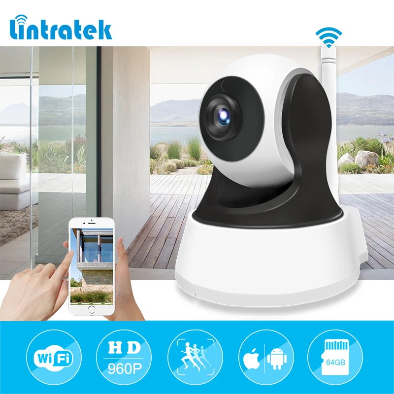 Lintratek IP камера Wi Fi беспроводная Wifi видеонаблюдения hd 960P ночное видение P2P Onvif