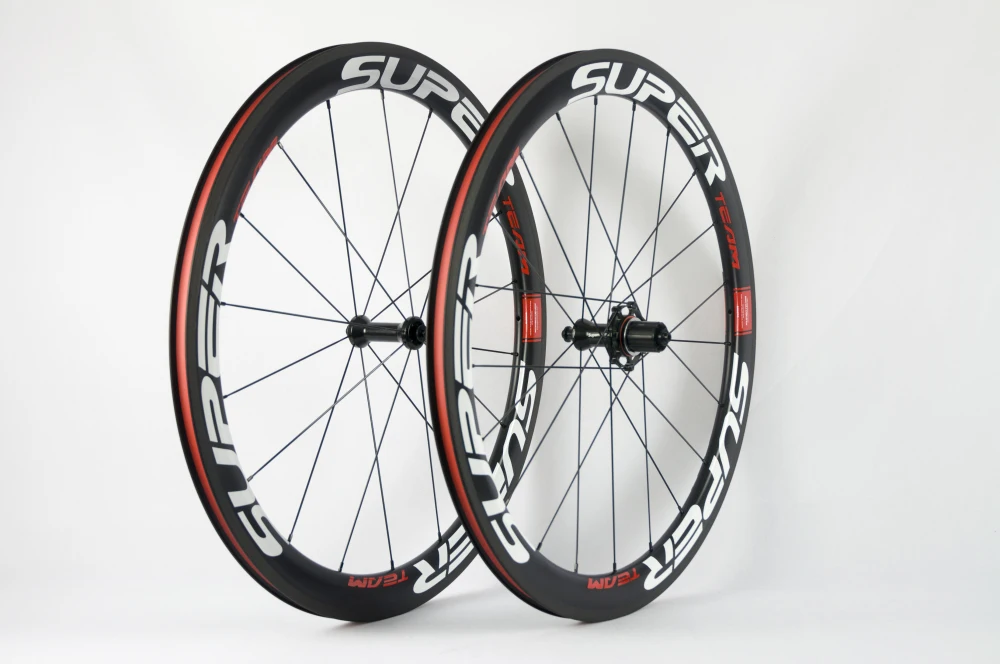 Карбоновые клинчерные колеса SuperTeam 50 мм 700C UD 30% матовые дорожные колеса|road wheels|50mm