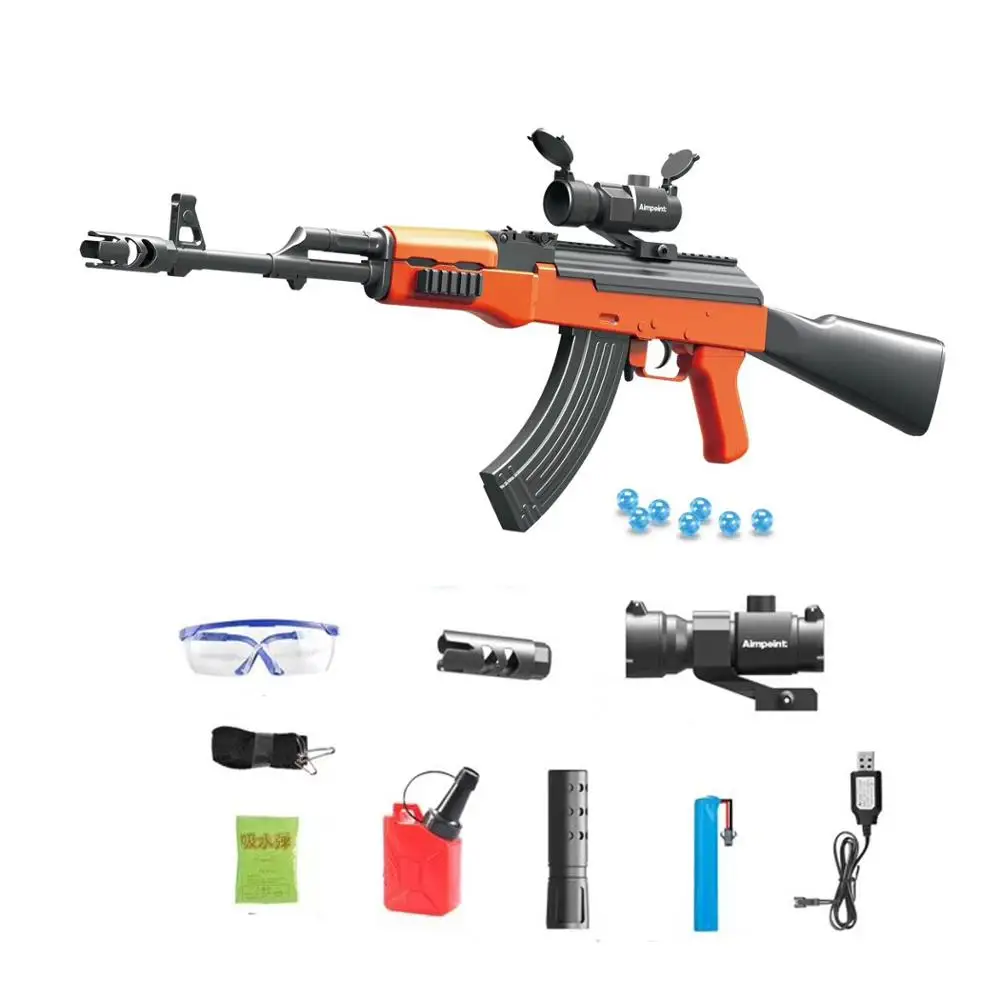 Электрический ручной водяной пистолет автоматический AK47 с бесплатным