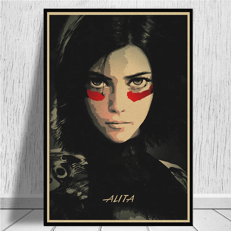 Научная фантастика Alita: Боевая искусственная крафт-бумага с принтами четкое