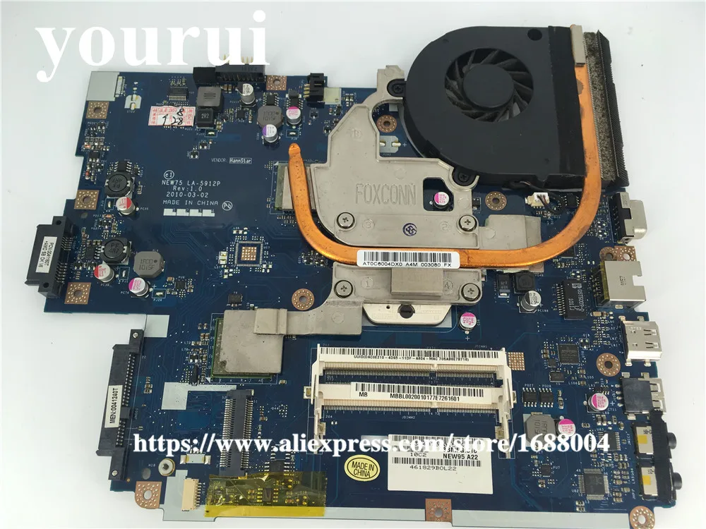 Материнская плата для ноутбука ACER 5552G 5551G фотоэлемент + радиатор ЦП = вместо