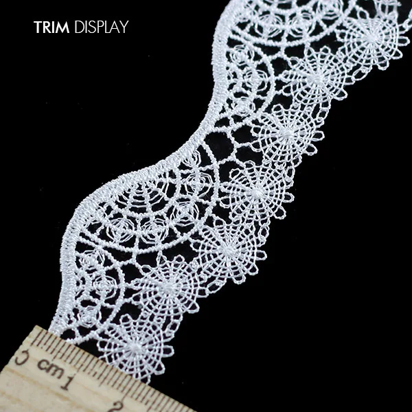 Вышитая отделка Кружева белый мотив Ткань Венецианская вышивка Скрапбукинг