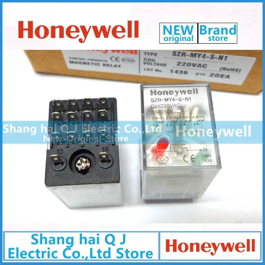 

Honeywell SZR-MY4-S-N1 220VAC AC220V relay socket Brand new and original