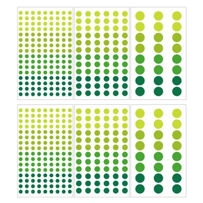 Green 6 листов/лот Цвет dots бумажные наклейка, сделай сам, скрапбукинг дневник наклейки в альбом почтовые принадлежности, школьные принадлежности - Цвет: Green