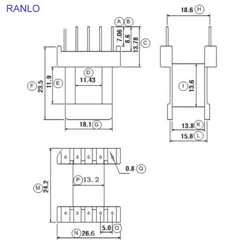 EE30 EI30 5 + 5pin индивидуальный SMPS Инвертор преобразователь трансформатор |