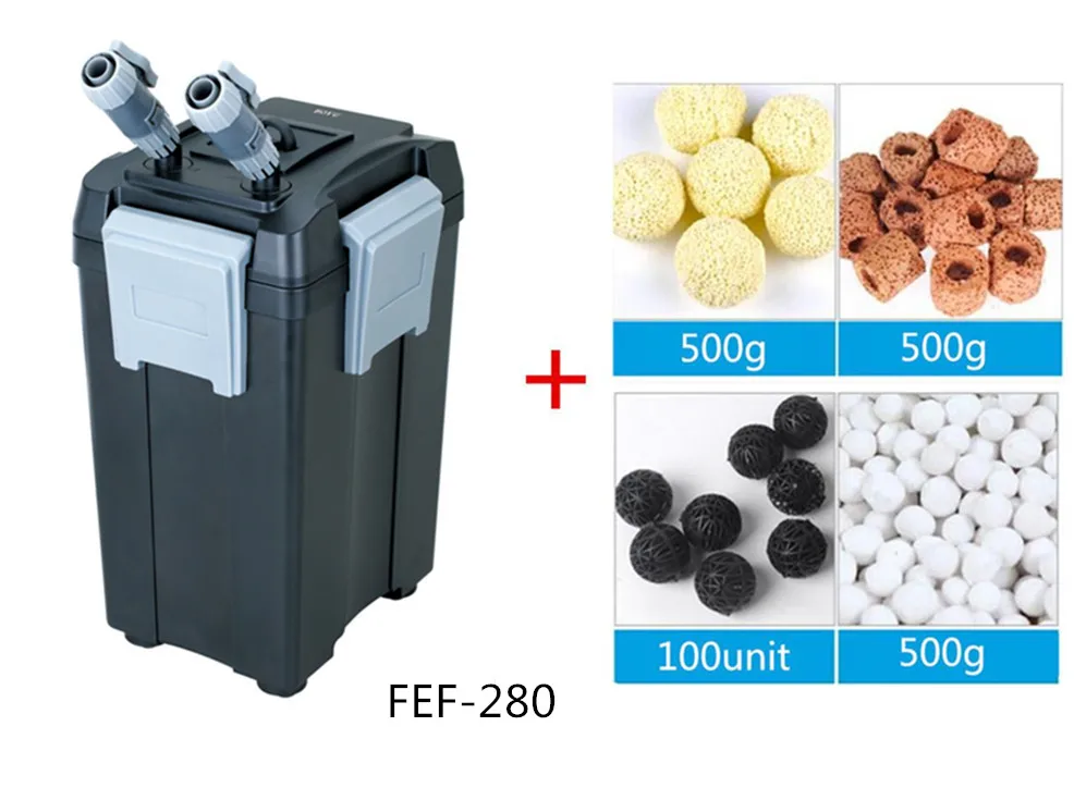 FEF-280 a set BOYU EFE 230 230A 280 280A Биохимический внешний фильтр для аквариума аквариум очиститель воды циркуляционный насос - Цвет: FEF-280 a set