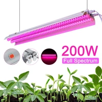 new led grow lights 200w full spectrum growing lamp 50cm double tube for greenhouse hydroponic indoor plant seedling useu plug