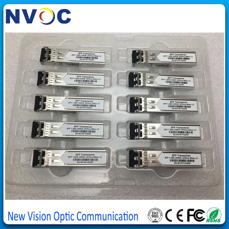 Бесплатная доставка! Модуль приемопередатчика CWDM LC SFP 1.25g1270 нм 1290 1310 1330 1350 80 км