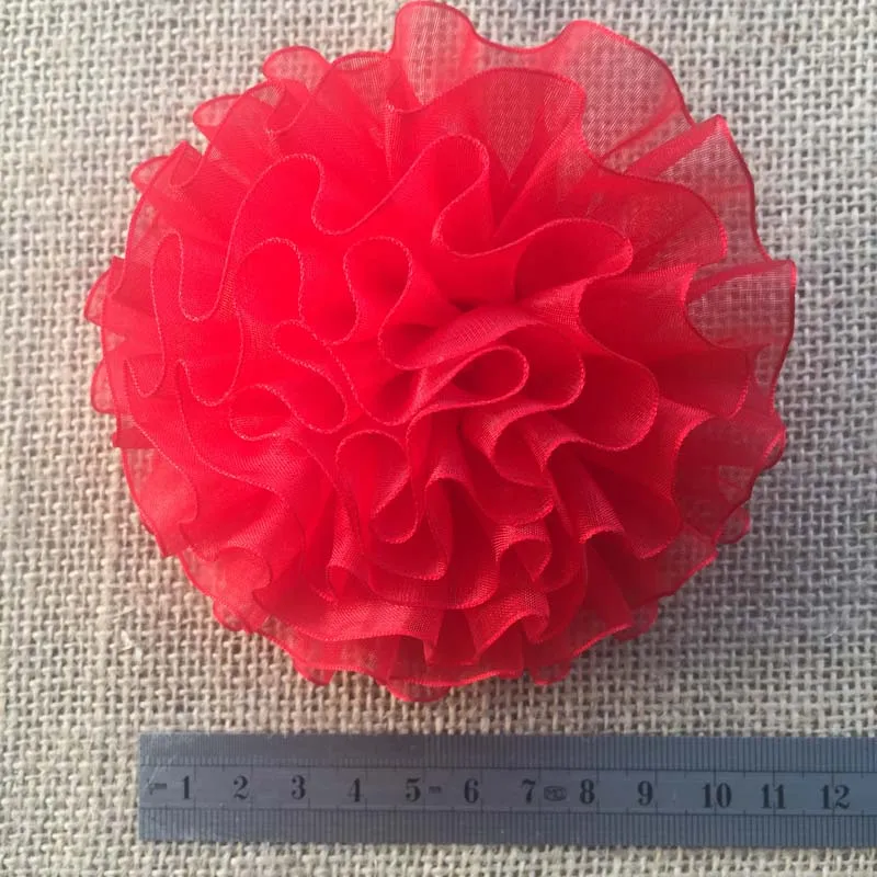 Аксессуары для волос тюлевые цветы с оборками 2 шт. | одежды