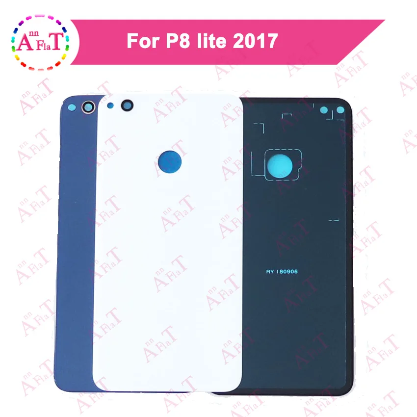 30 шт./лот для Huawei P8 Lite 2017 Задняя стеклянная крышка батареи задняя дверь корпус