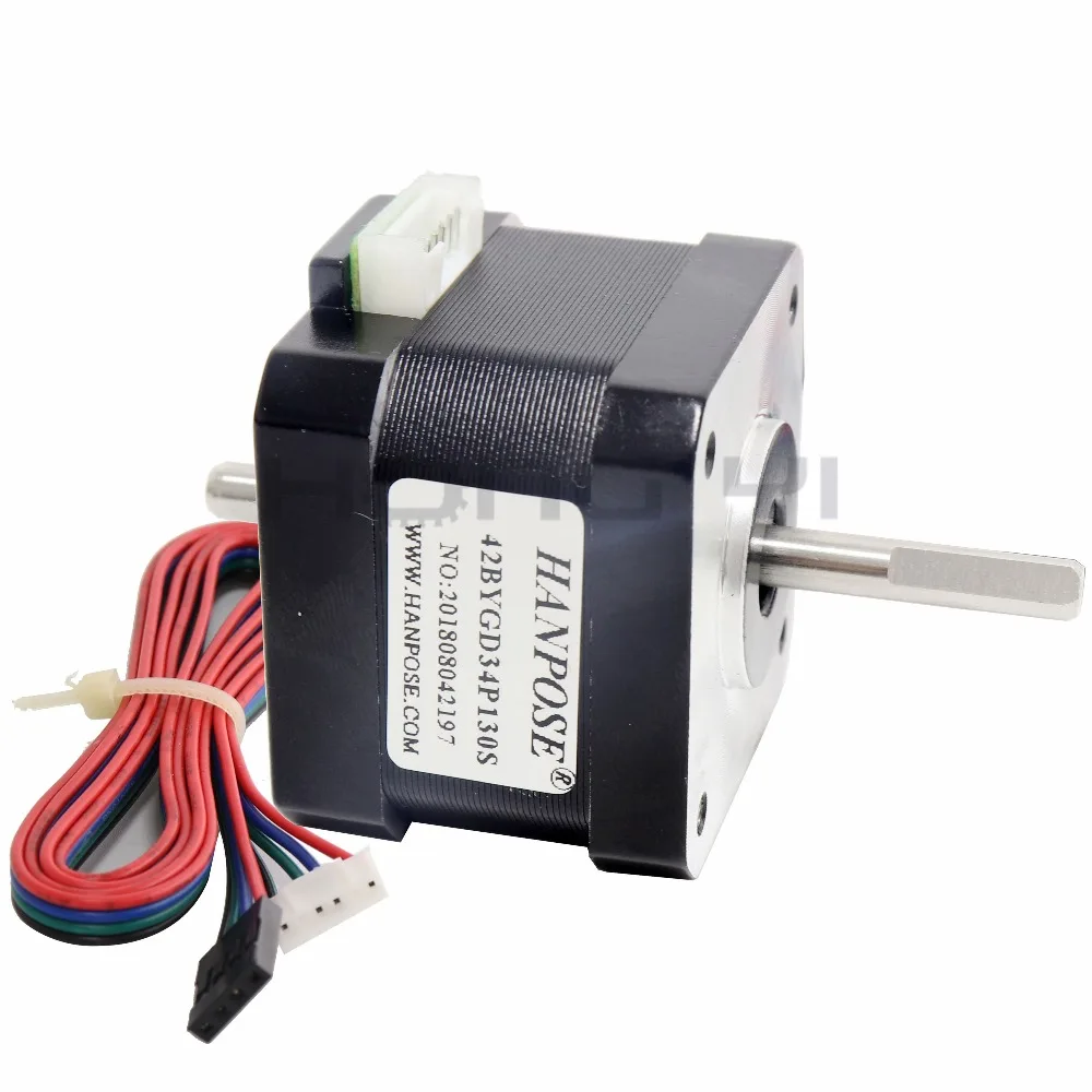3pcs NEMA 17 Stepper motor double shaft 1.3A 28N.m dual shaft D=5mm 42x34mm Nema17 stepping motor For CNC machine 3D printer