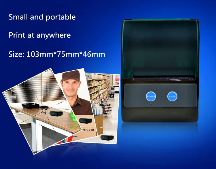 Портативный мини 58 мм Термопринтер bluetooth|bluetooth wifi printer|wifi printer58mm bluetooth thermal printer |