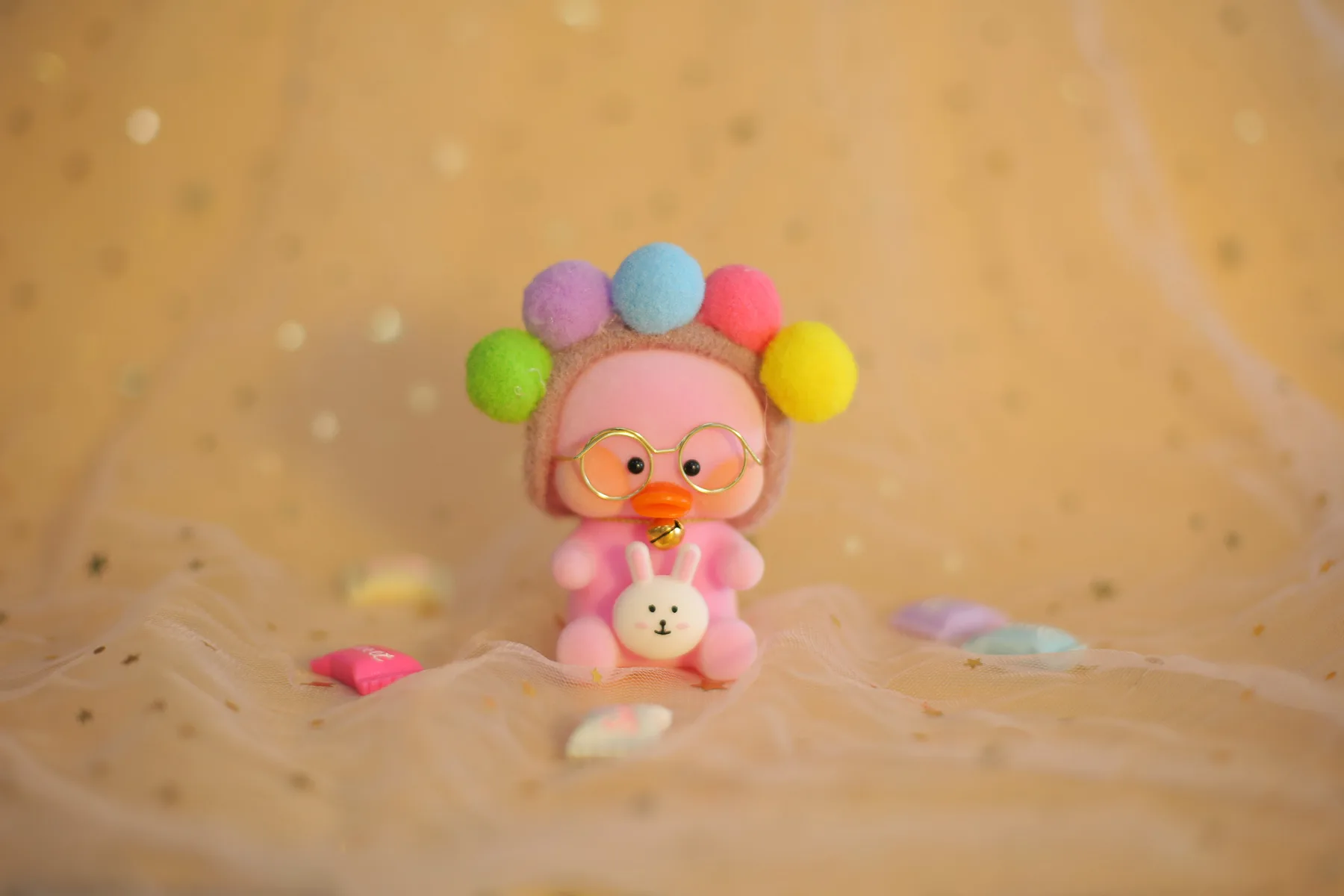 8 см Kawaii LaLafanfan кафе подвеска с форме утки брелок мультфильм милый утка автомобиль Декор животные куклы девочка игрушки подарок на день рождения для детей