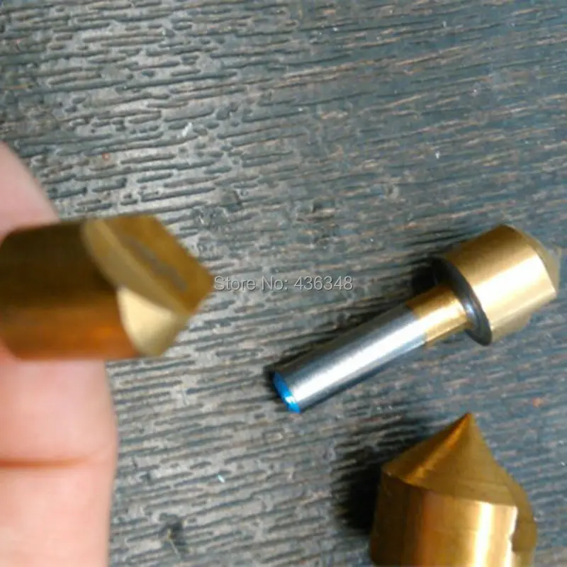 3 шт. один Флейта Титан покрытием фаска фаски 90 градусов 3/8 &quot1/2&quot 3/4 &quotдревесины
