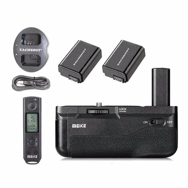 Аккумулятор Meike MK A6500 Pro + 2 аккумулятора FW50 двойное зарядное устройство 4 ГГц со