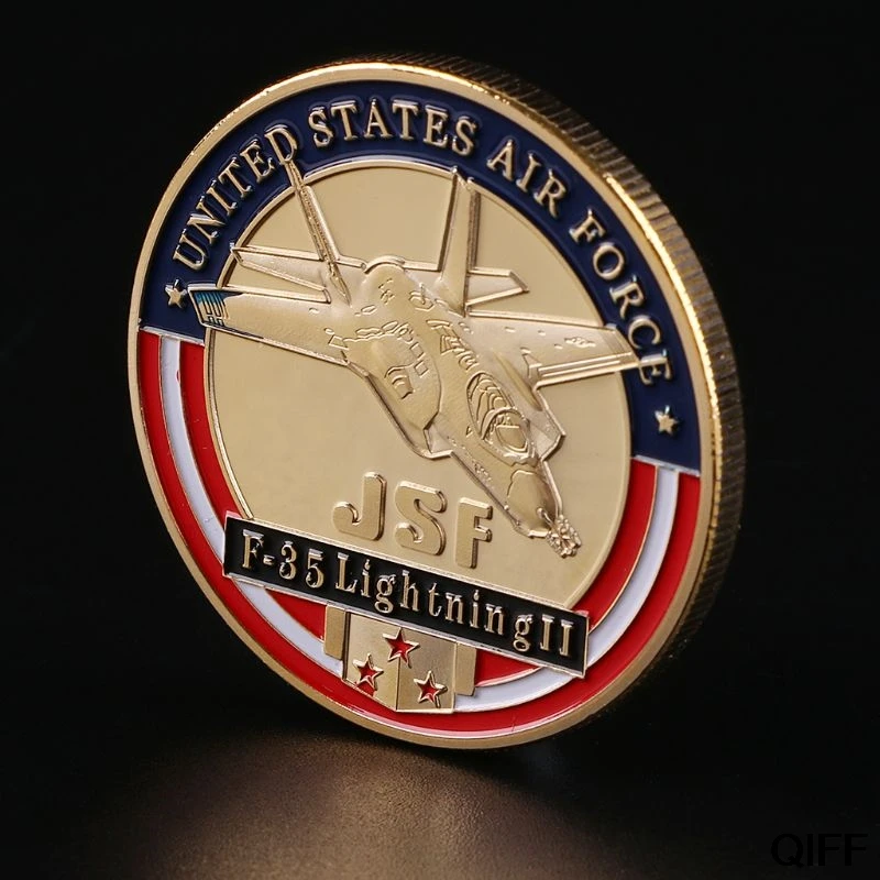 ВВС США F-35 истребитель памятные монеты для военных Funs May06